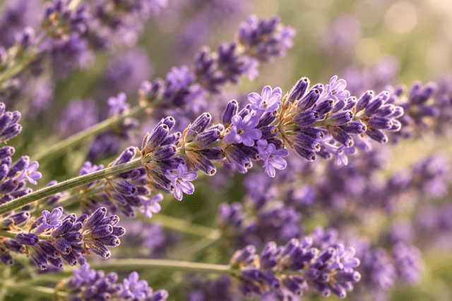 Espigas de lavanda en primer plano