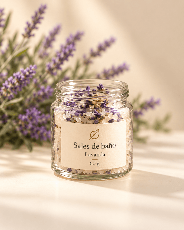 Sales de baño de lavanda