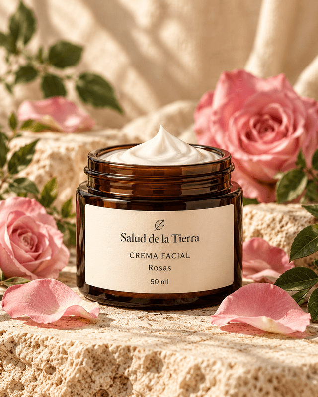 Crema facial de rosas