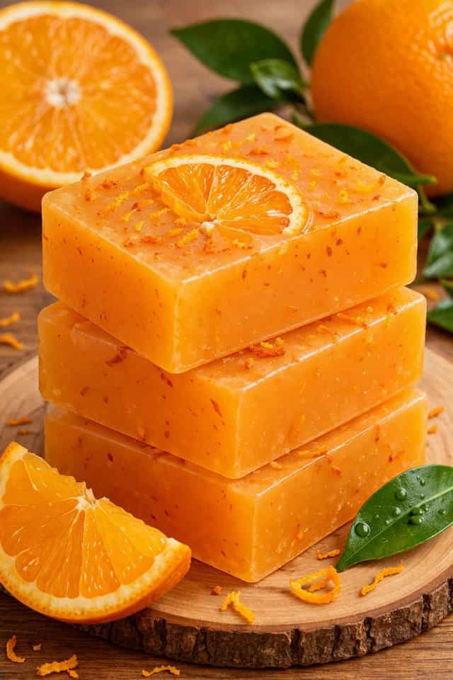 Jabón artesanal de naranja
